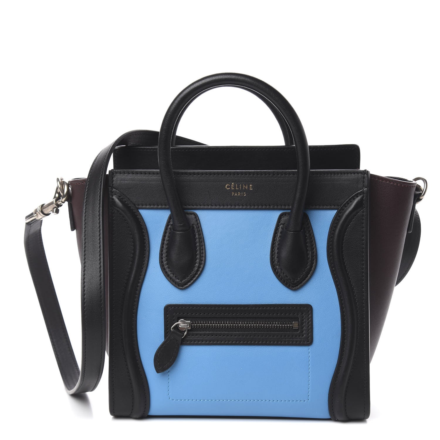 Celine Smooth Calfskin Nano Tri-Color Luggage Turquoise 1 of 11