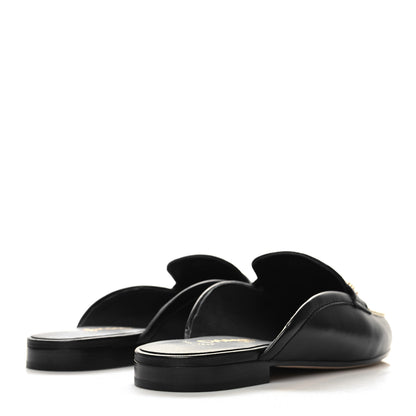 Chanel Lambskin Pearl CC Mules 38 Black 4 of 9