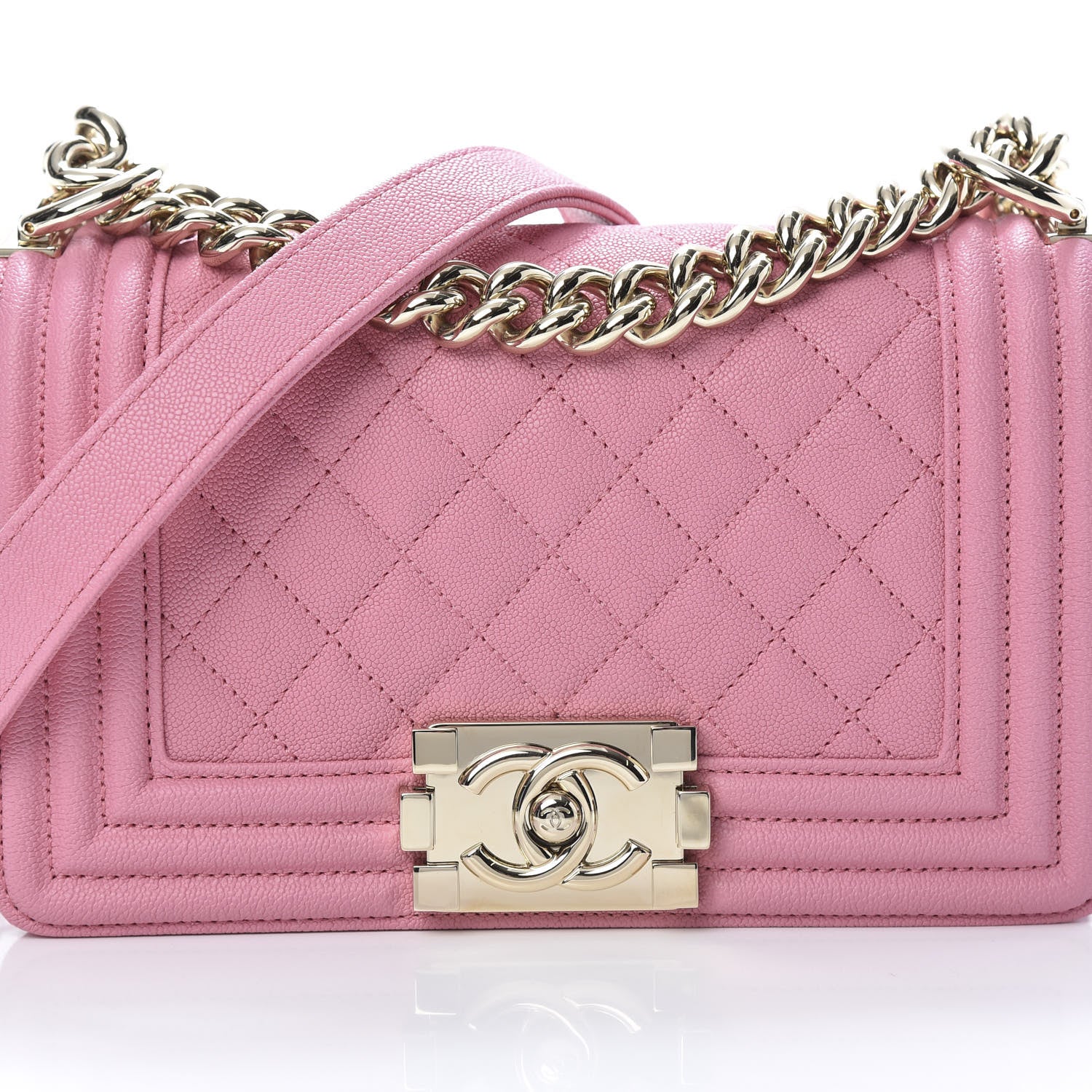 Chanel Caviar Quilted Small Boy Flap Light Pink 7 of 10