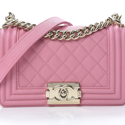 Chanel Caviar Quilted Small Boy Flap Light Pink 7 of 10