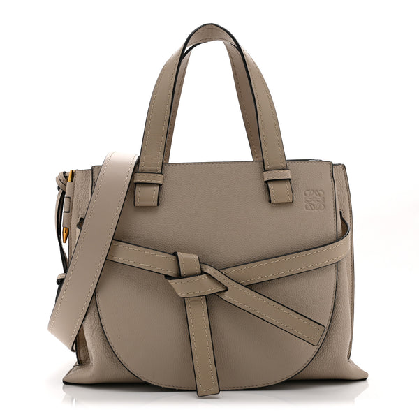 Loewe Calfskin Mini Gate Tote Light Oat 1866270 – FASHIONPHILE