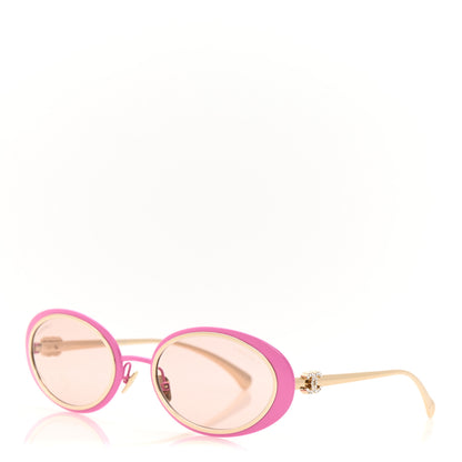 Chanel Metal Oval Pearl Sunglasses 71708 Pink 1 of 8