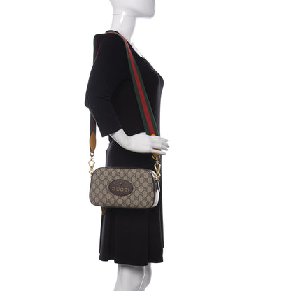 Gucci GG Supreme Monogram Web Neo Vintage Shoulder Bag Beige New Acero Crop 2 of 10