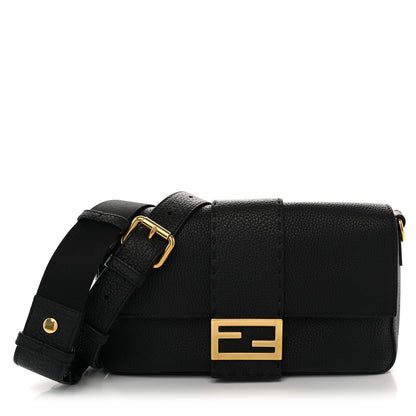 Fendi Cuoio Romano Selleria Belt Baguette Bag Black 1 of 11