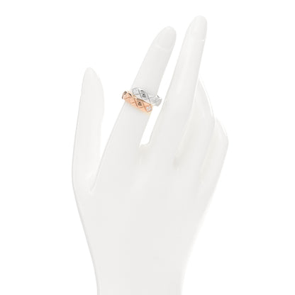 Chanel 18K White Beige Gold Diamond Coco Crush Toi et Moi Ring 52 6 2 of 5