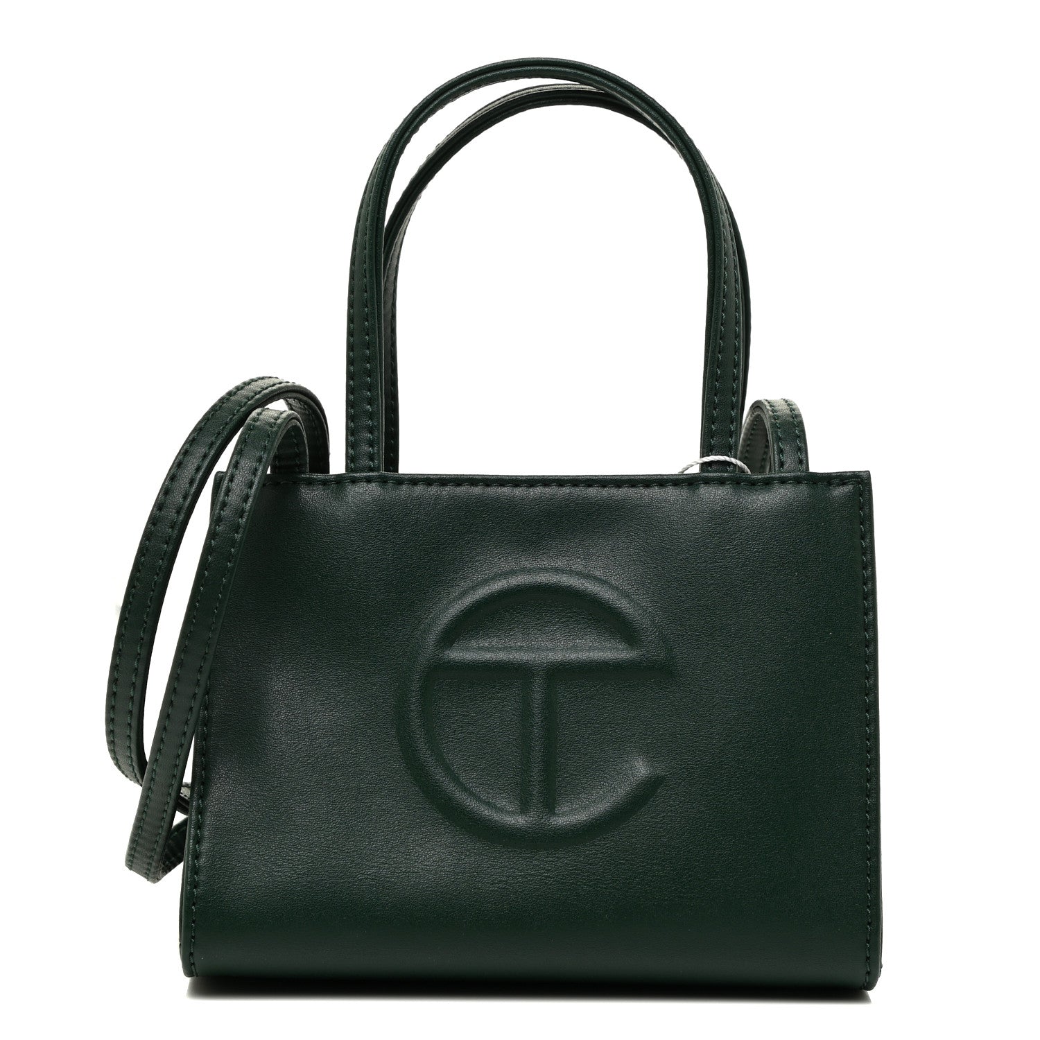 Telfar Vegan Leather Small Shopping Bag Dark Olive 1 of 9