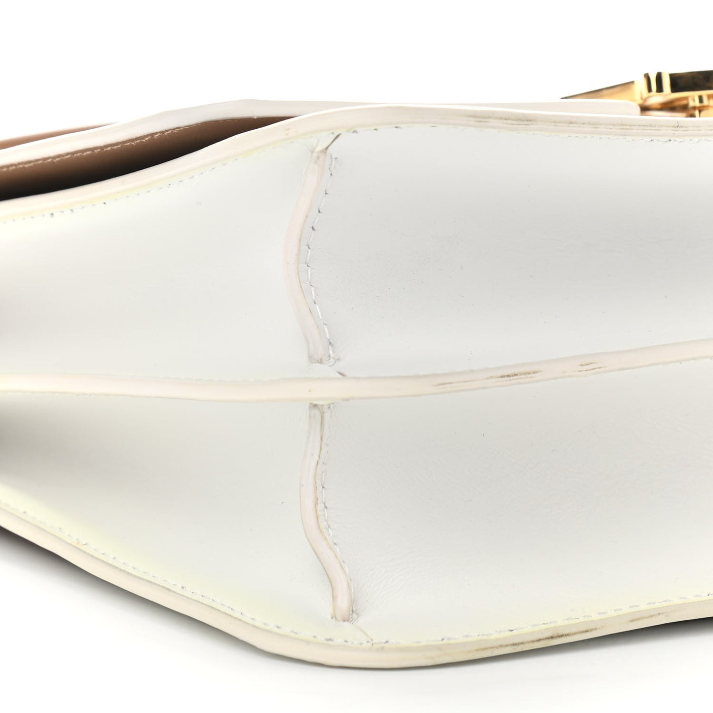 Smooth Calfskin Monogram Medium TB Bag Chalk White Camel