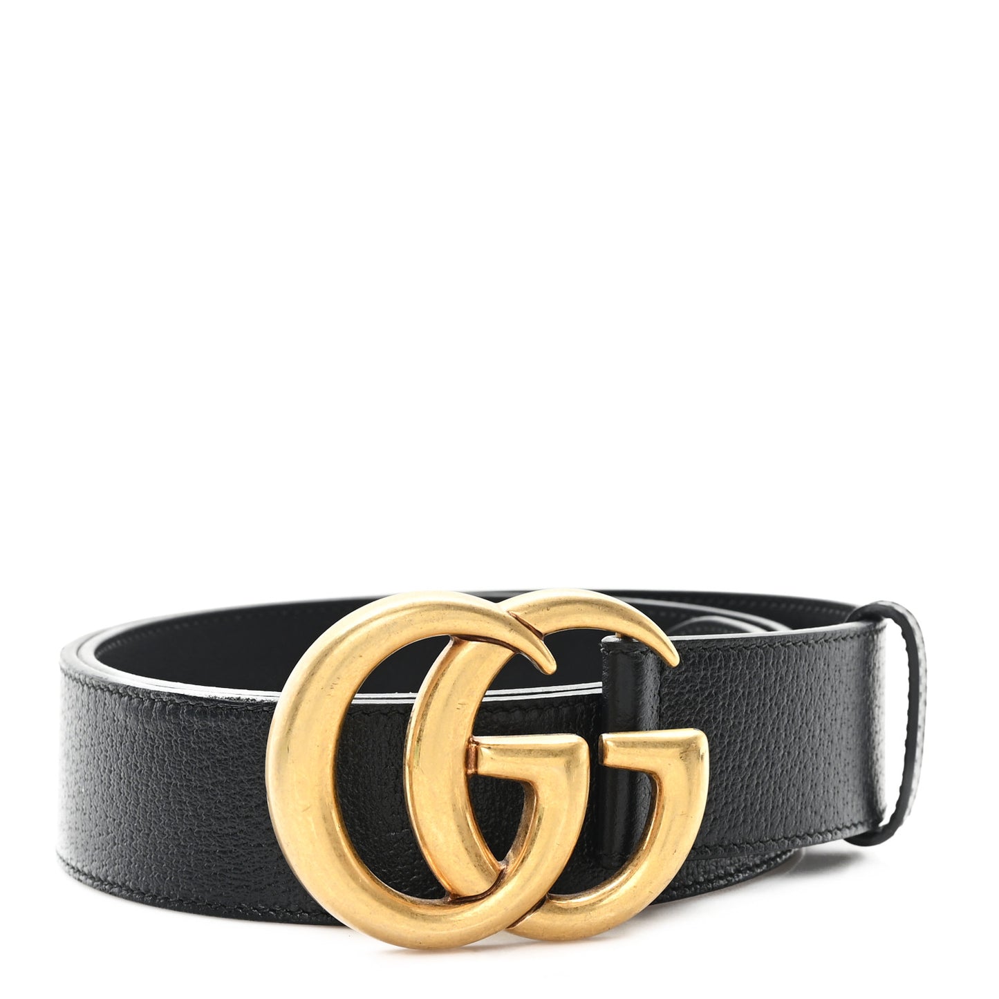 Textured Dollar Calfskin Double G 40mm Belt 90 36 Black