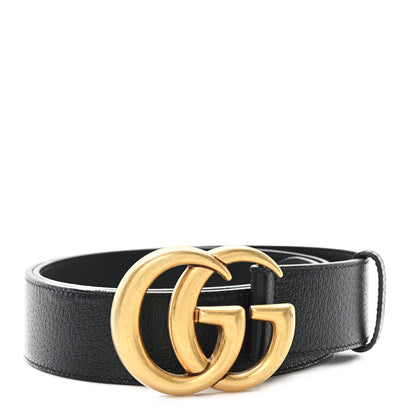 Gucci Textured Dollar Calfskin Double G 40mm Belt 90 36 Black 1 of 4