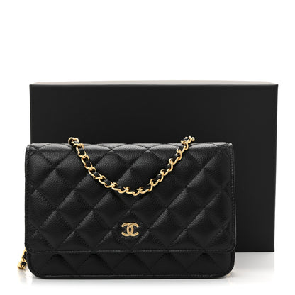 Chanel Caviar Quilted Wallet on Chain WOC Black 11 of 11