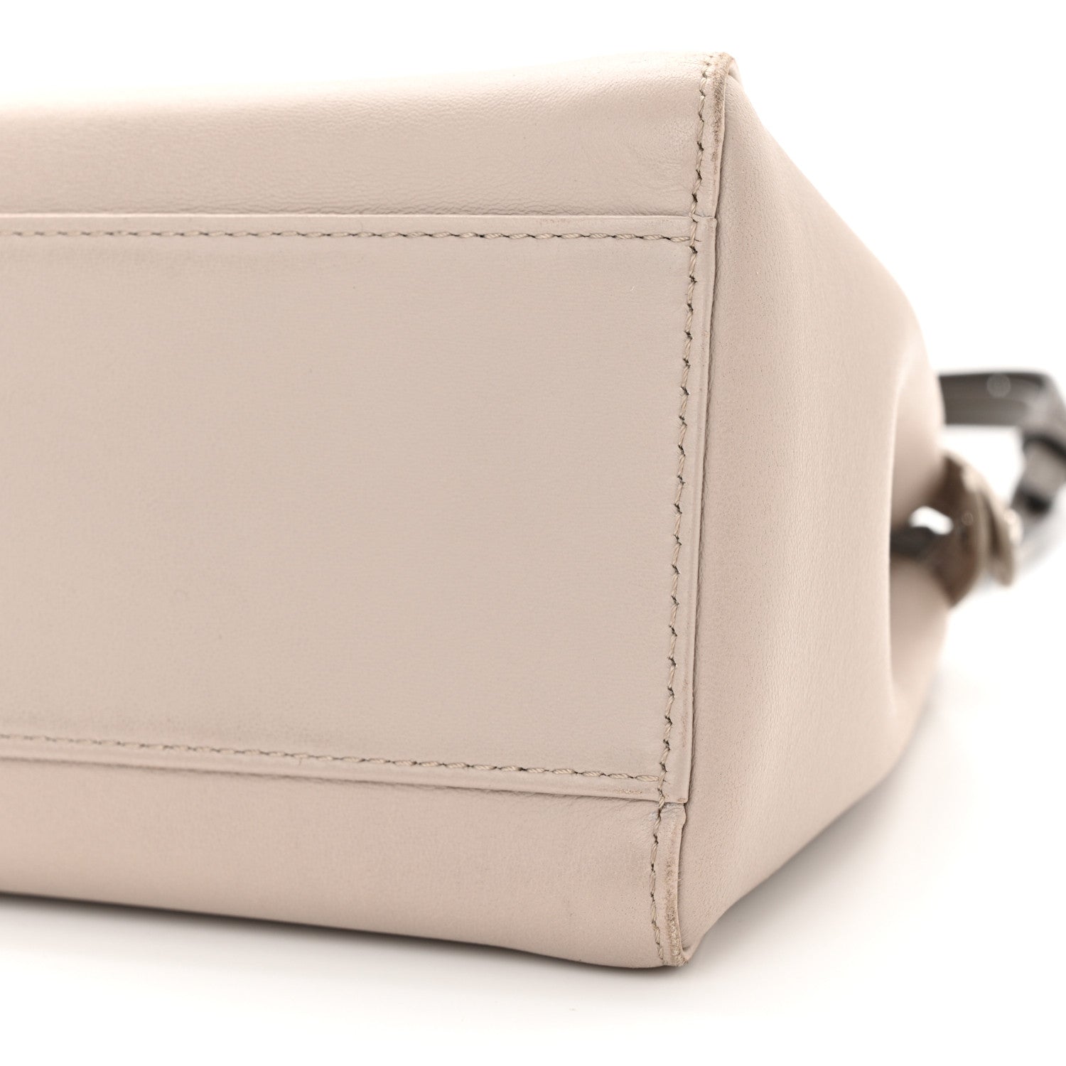 Fendi Nappa Colorblock Mini Peekaboo Iconic Satchel Grigio Polvere Carbone Bloody Mary 10 of 18