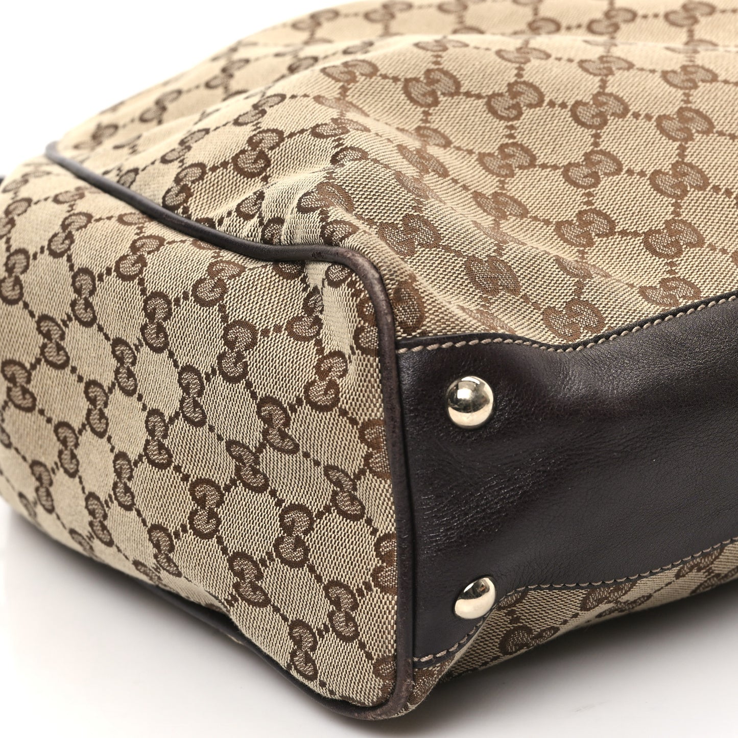 Monogram Peggy Braided Tote Dark Brown