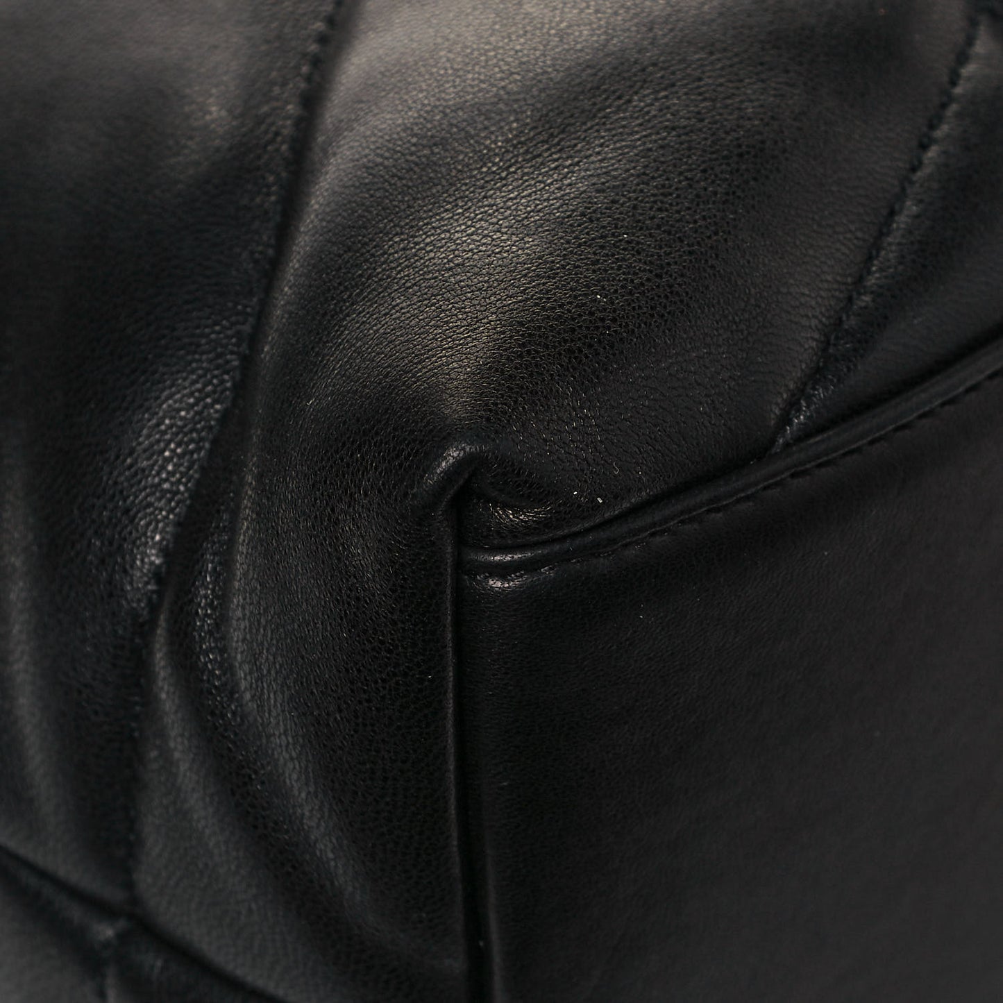 Lambskin Quilted Medium Loulou Puffer Monogram Chain Satchel Black
