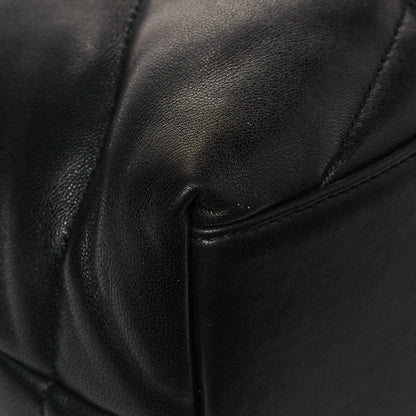 Saint Laurent Lambskin Quilted Medium Loulou Puffer Monogram Chain Satchel Black 11 of 13