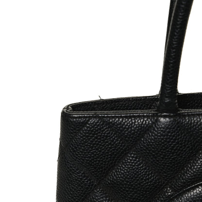 Chanel Caviar Quilted Medallion Tote Black 15 of 17