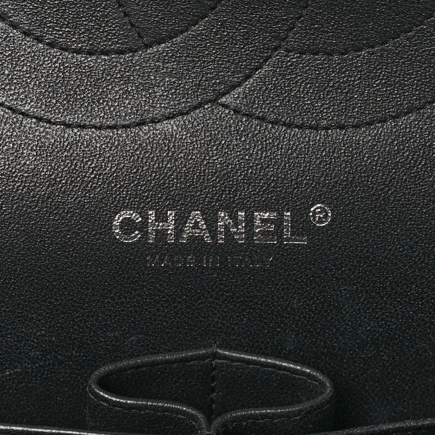 Crumpled Calfskin Quilted Jumbo Double Flap So Black
