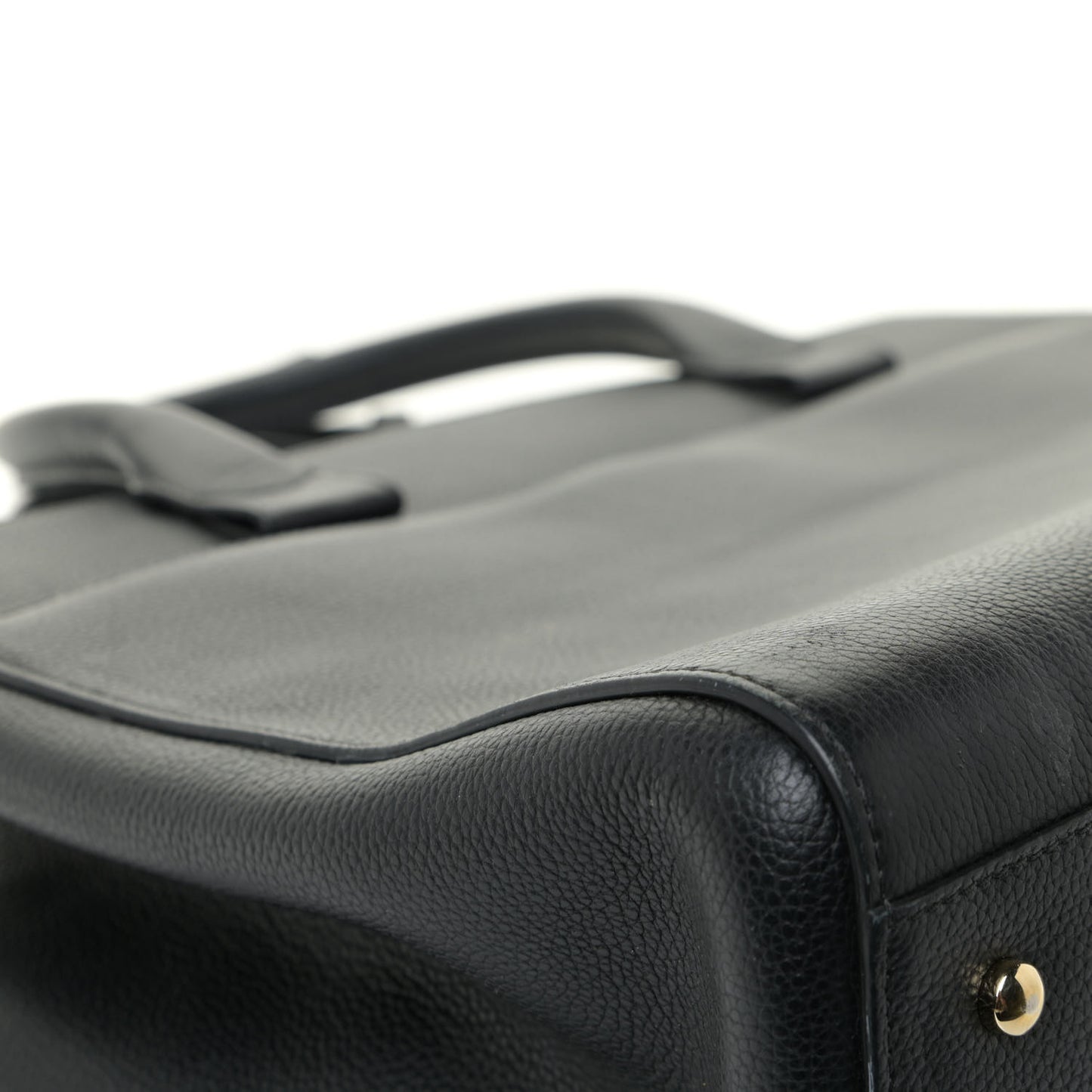 Grained Calfskin Medium Neo Executive Shopper Tote Black