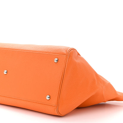 Hermes Taurillon Clemence Paris Bombay 37 Orange 9 of 15