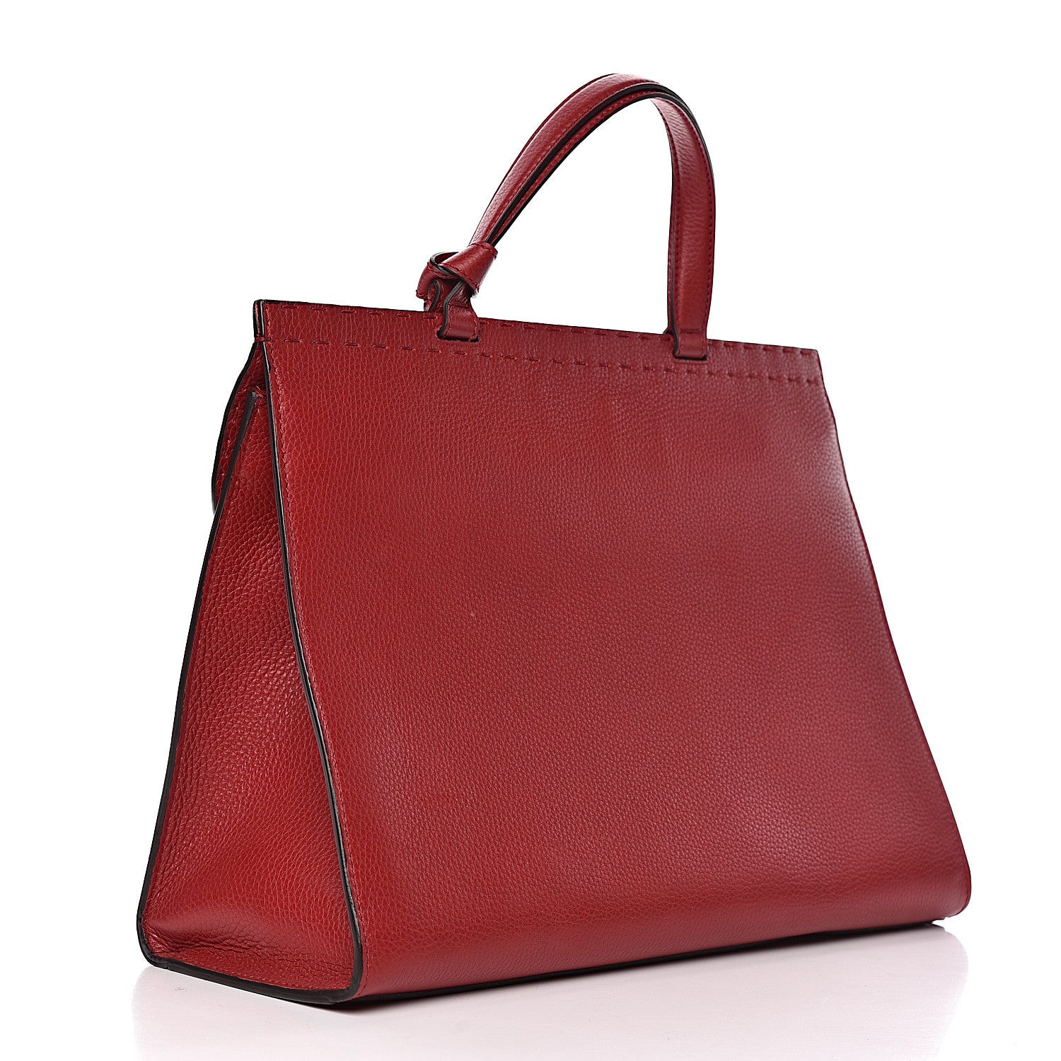 Gucci Calfskin Feline Medium GG Marmont Top Handle Bag Vulcanic Red 3 of 16