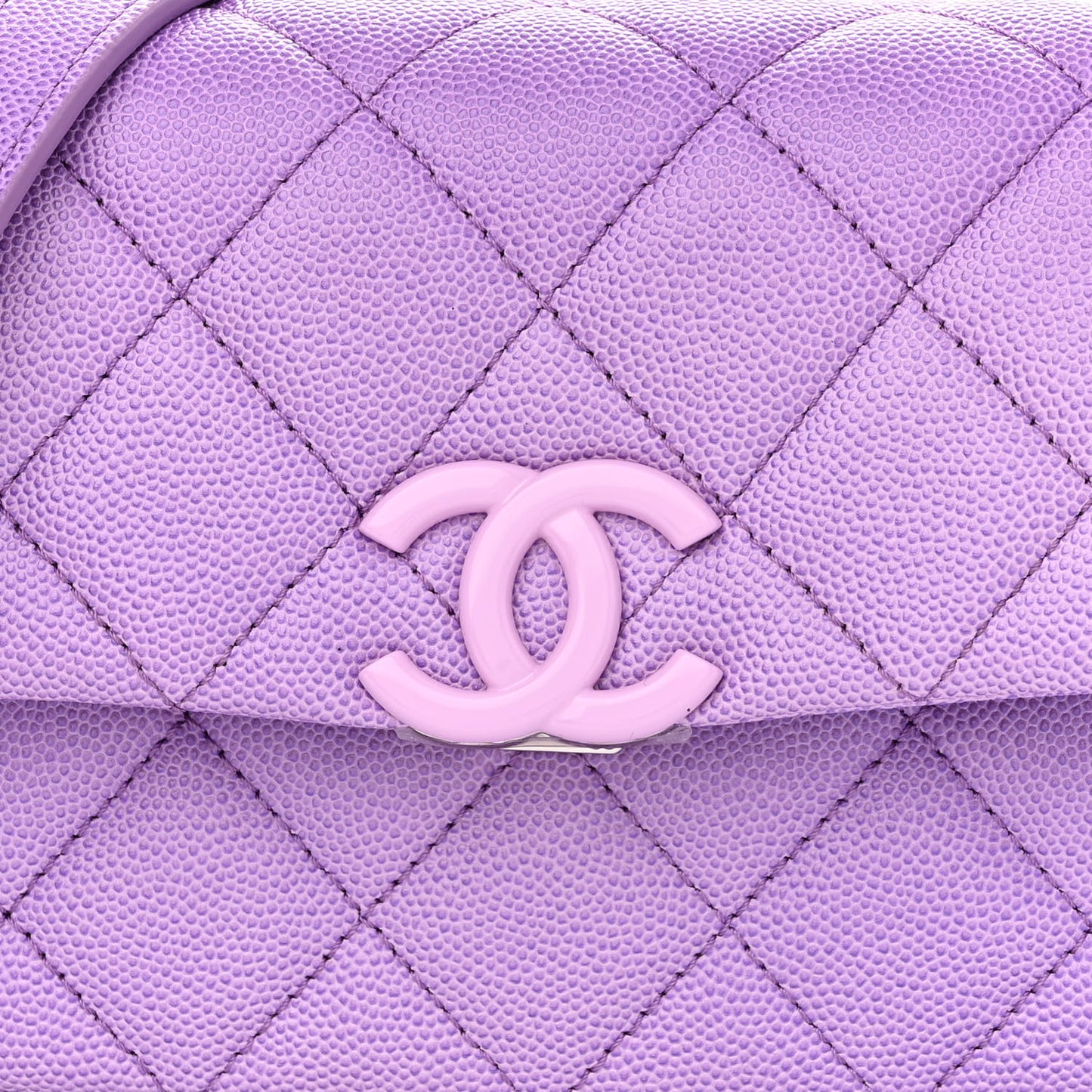 Shaded Caviar Quilted My Everything Small Flap Purple Light Purple