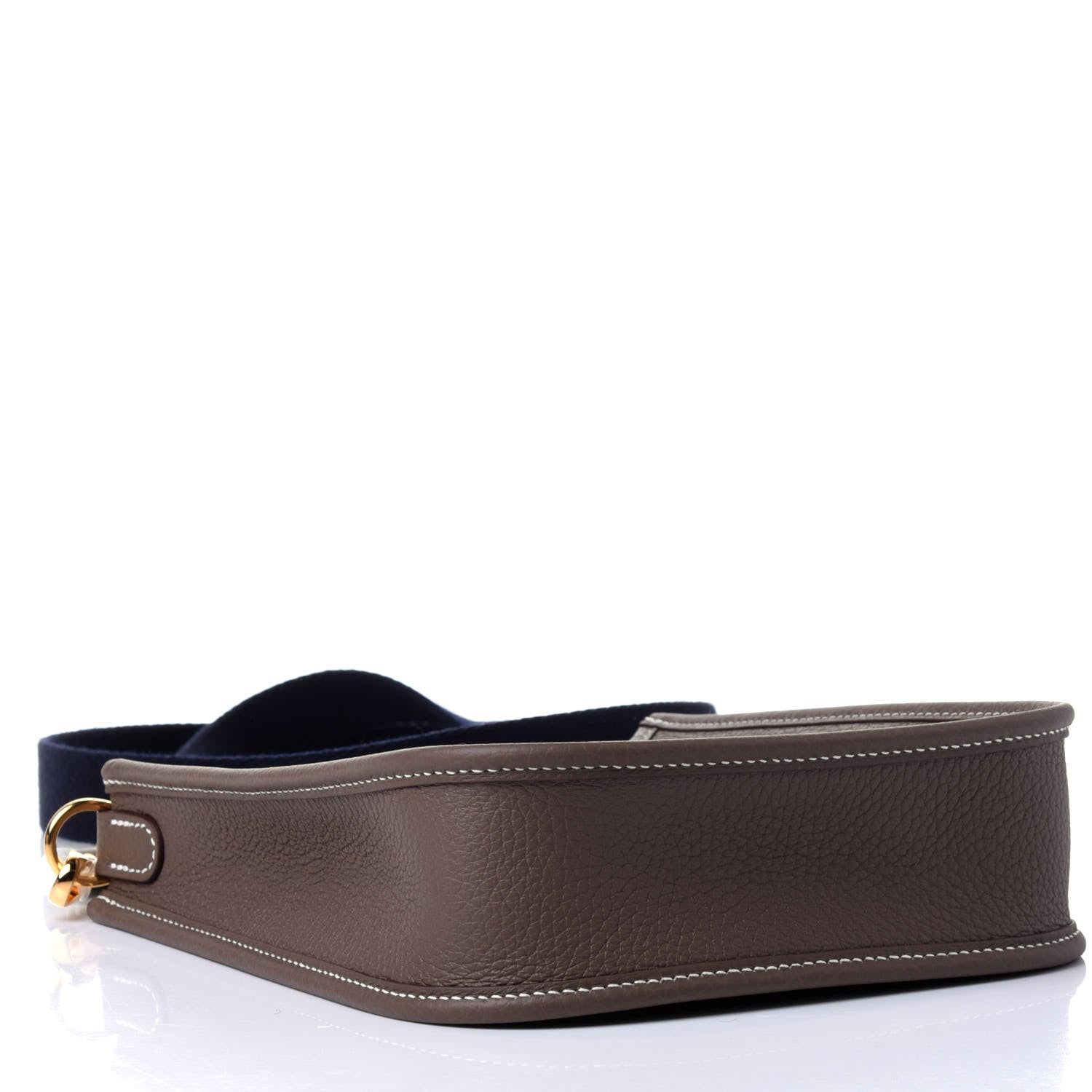 Hermes Taurillon Clemence Amazone Evelyne TPM Etoupe Bleu Indigo 3 of 5