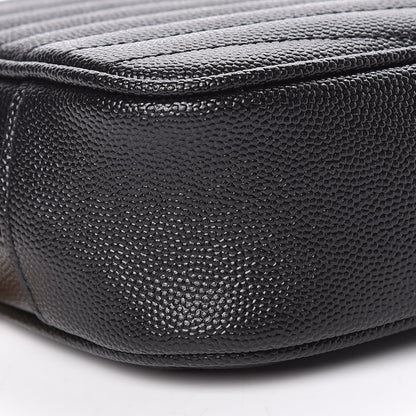 Saint Laurent Grain De Poudre Matelasse Monogram Mini Lou Camera Bag Black 7 of 9