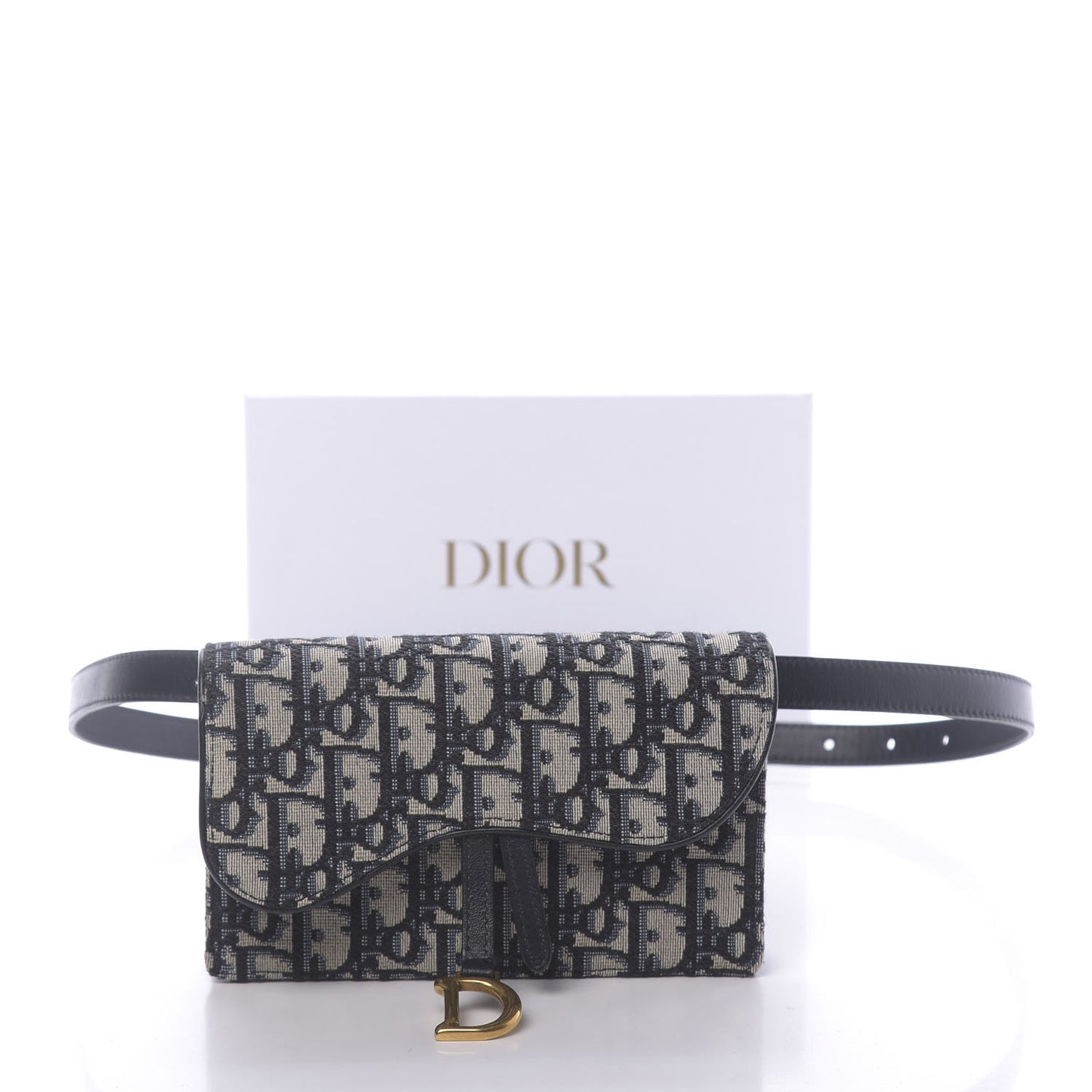 Oblique Saddle Belt Bag Blue