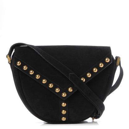 Saint Laurent Suede Y Studs Crossbody Bag Black 1 of 9