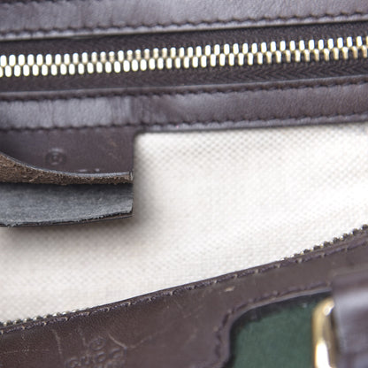 Gucci Monogram Vintage Web Medium Boston Dark Brown 8 of 14