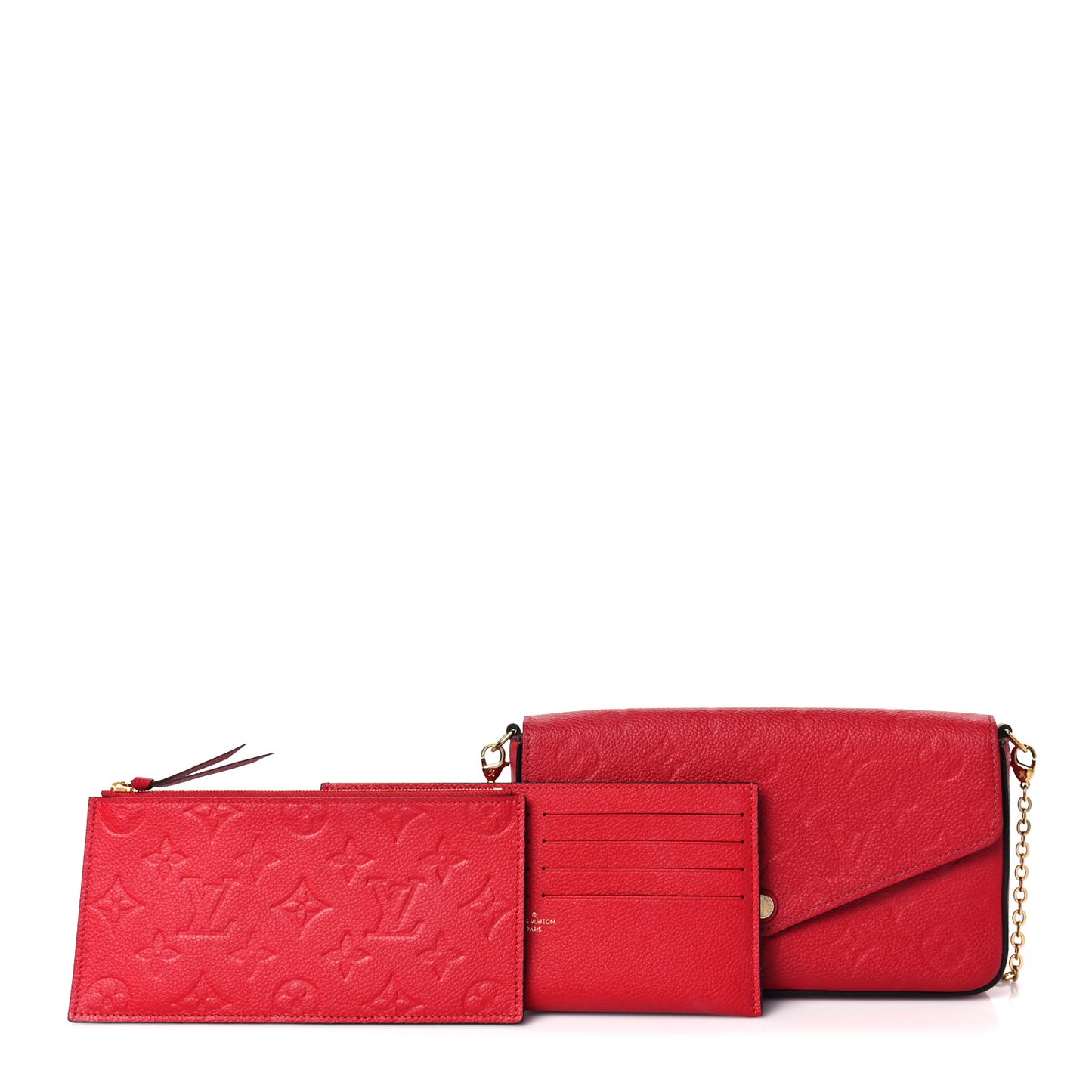 Empreinte Pochette Felicie Chain Wallet Scarlet