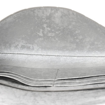 Bottega Veneta Metallic Lambskin Intrecciato Long Andiamo Top Handle Clutch Silver 5 of 11