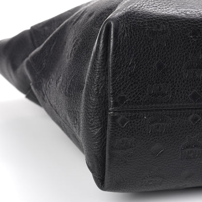 MCM Calfskin Ottomar Monogram Medium Klara Shopper Tote Black 14 of 15