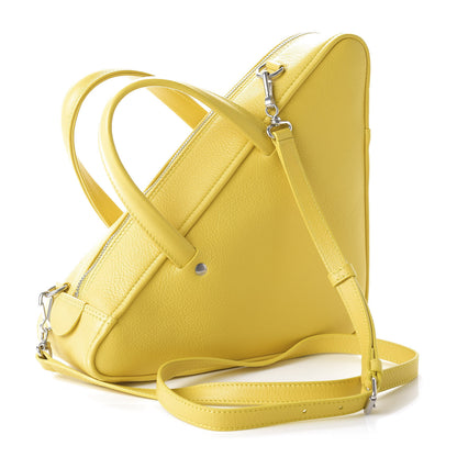 Balenciaga Shiny Day Calfskin Logo S Triangle Duffle Jaune Black 3 of 10