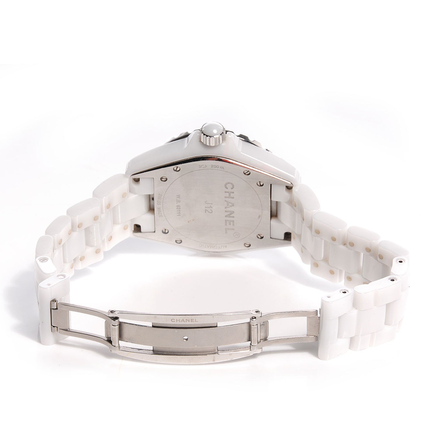 Stainless Steel Ceramic 38mm J12 Automatic Watch White