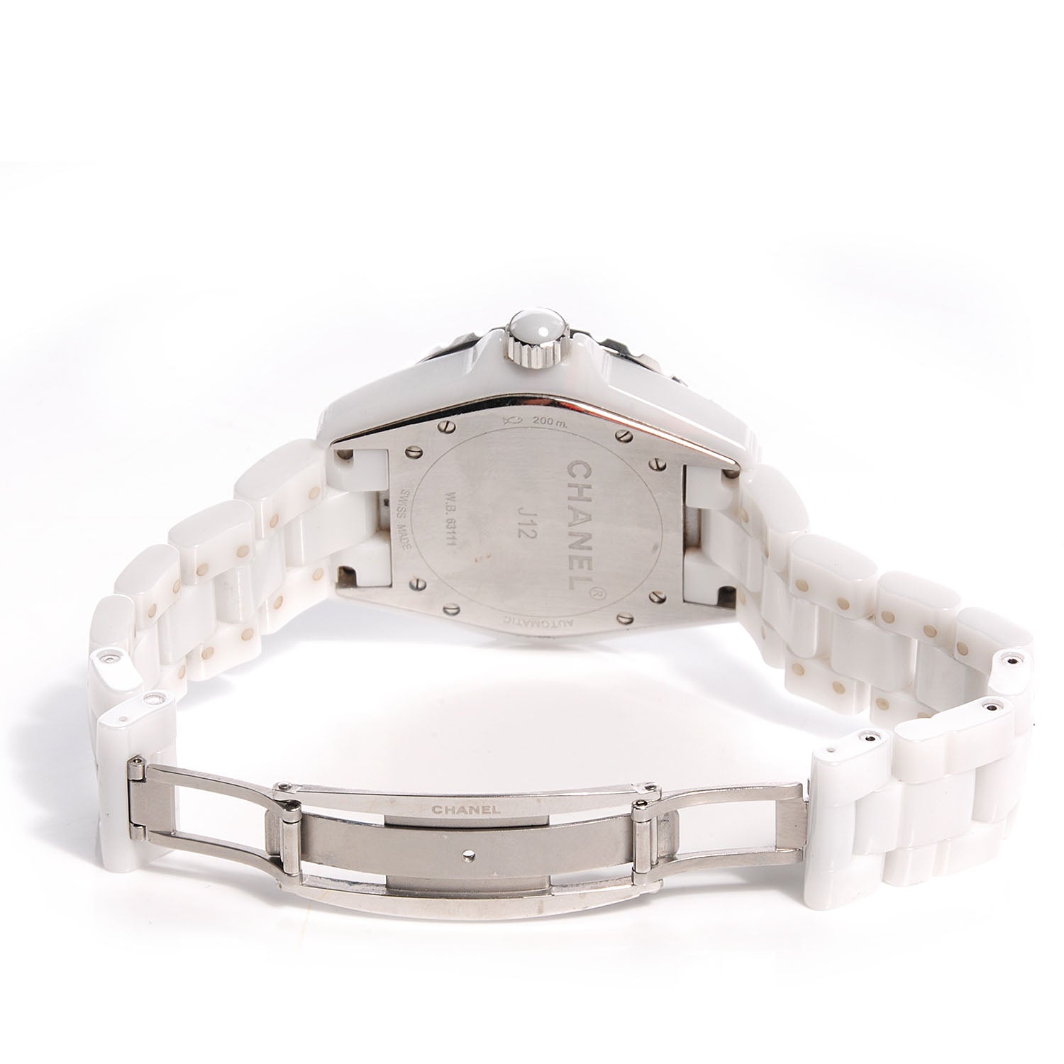 Chanel Stainless Steel Ceramic 38mm J12 Automatic Watch White 5 of 6