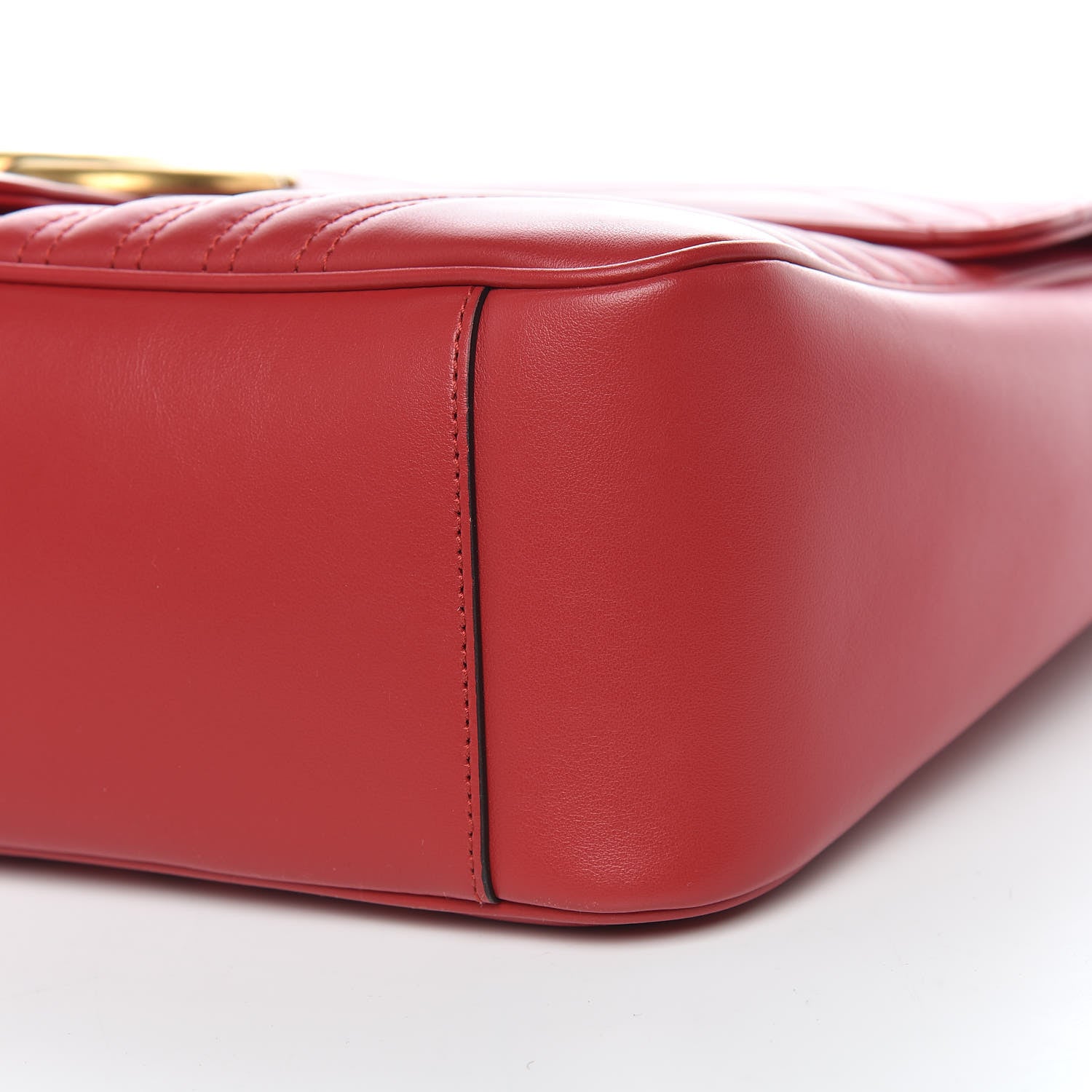 Gucci Calfskin Matelasse Large GG Marmont Shoulder Bag Hibiscus Red 9 of 9