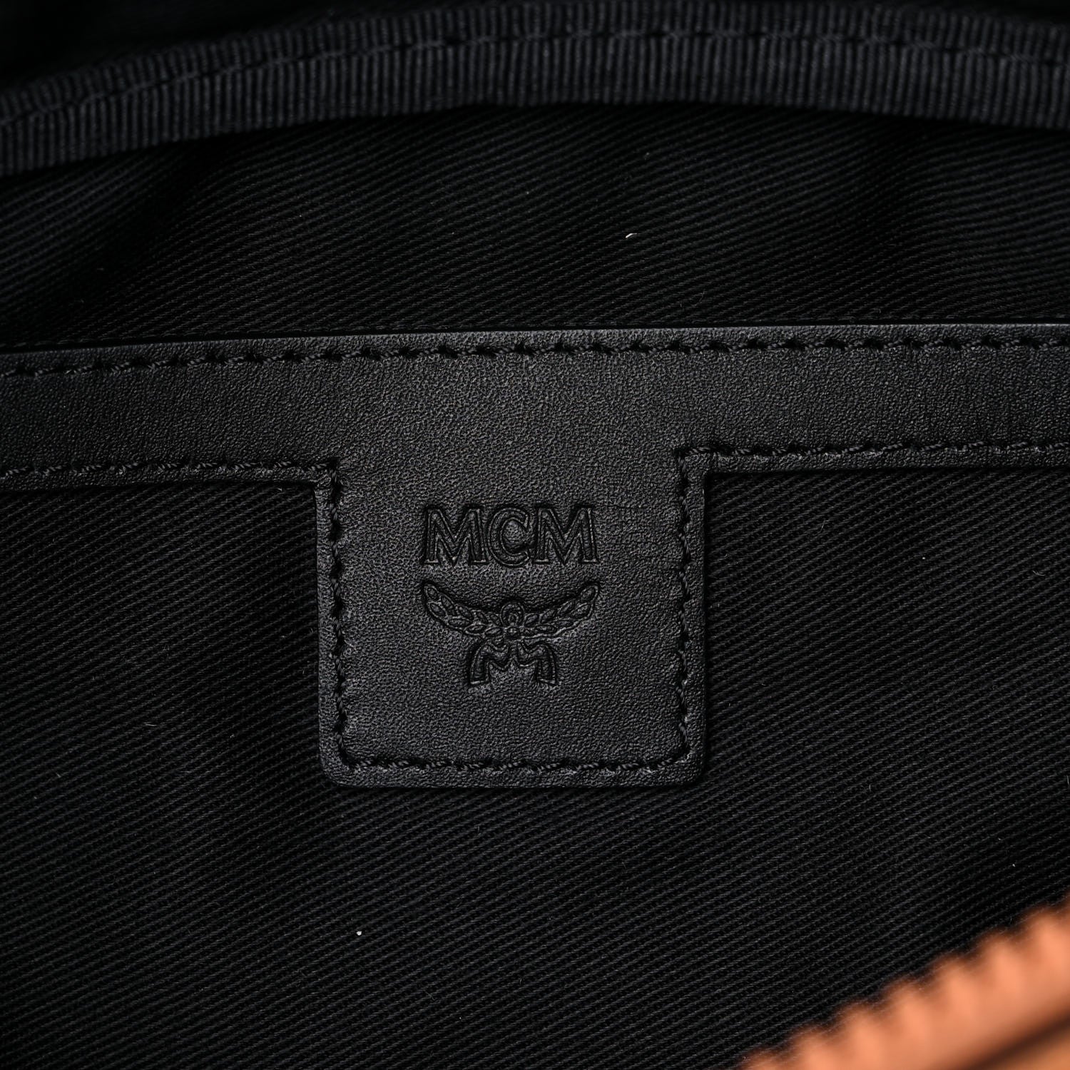 MCM Visetos Medium Belt Bag Black Cognac 7 of 7