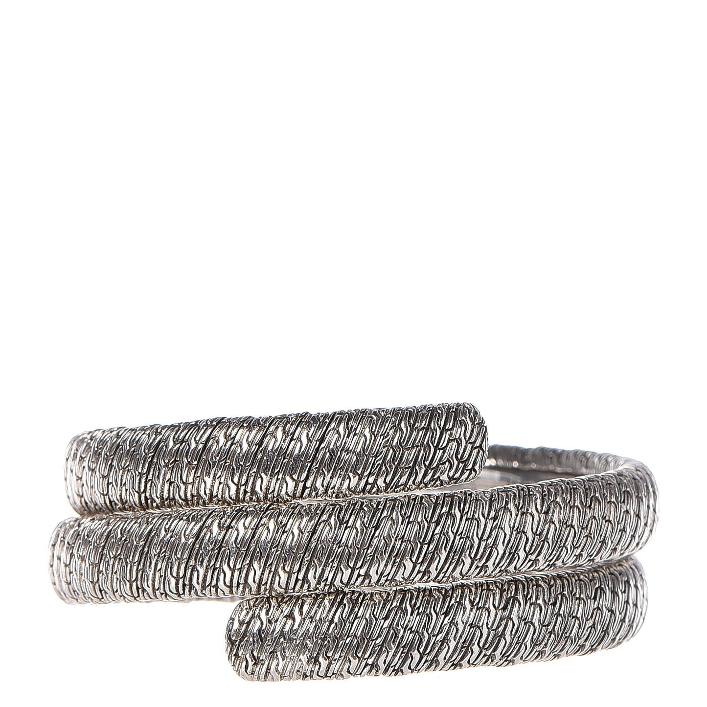 Sterling Silver Classic Chain Double Coil Bracelet M