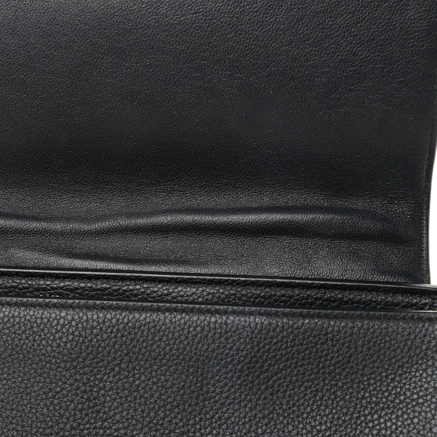 Celine Drummed Calfskin Suede Small Trapeze Black 7 of 7