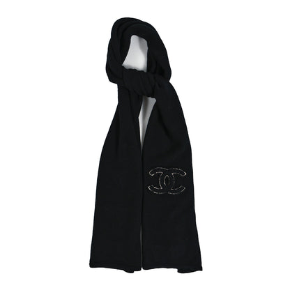 Chanel Cashmere CC Scarf Black 1 of 4
