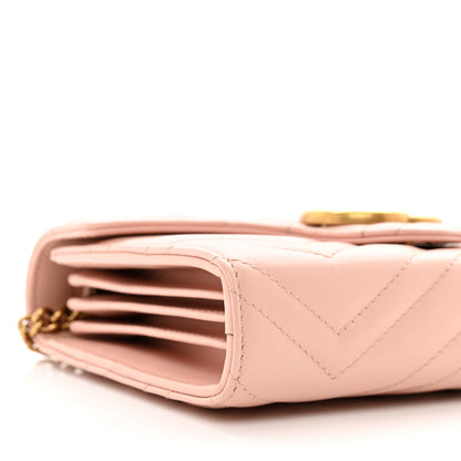 Gucci Calfskin Matelasse GG Marmont Chain Wallet Perfect Pink 9 of 10
