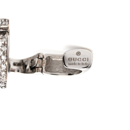Gucci 18K White Gold Diamond Running G Ear Cuff Earring 4 of 4
