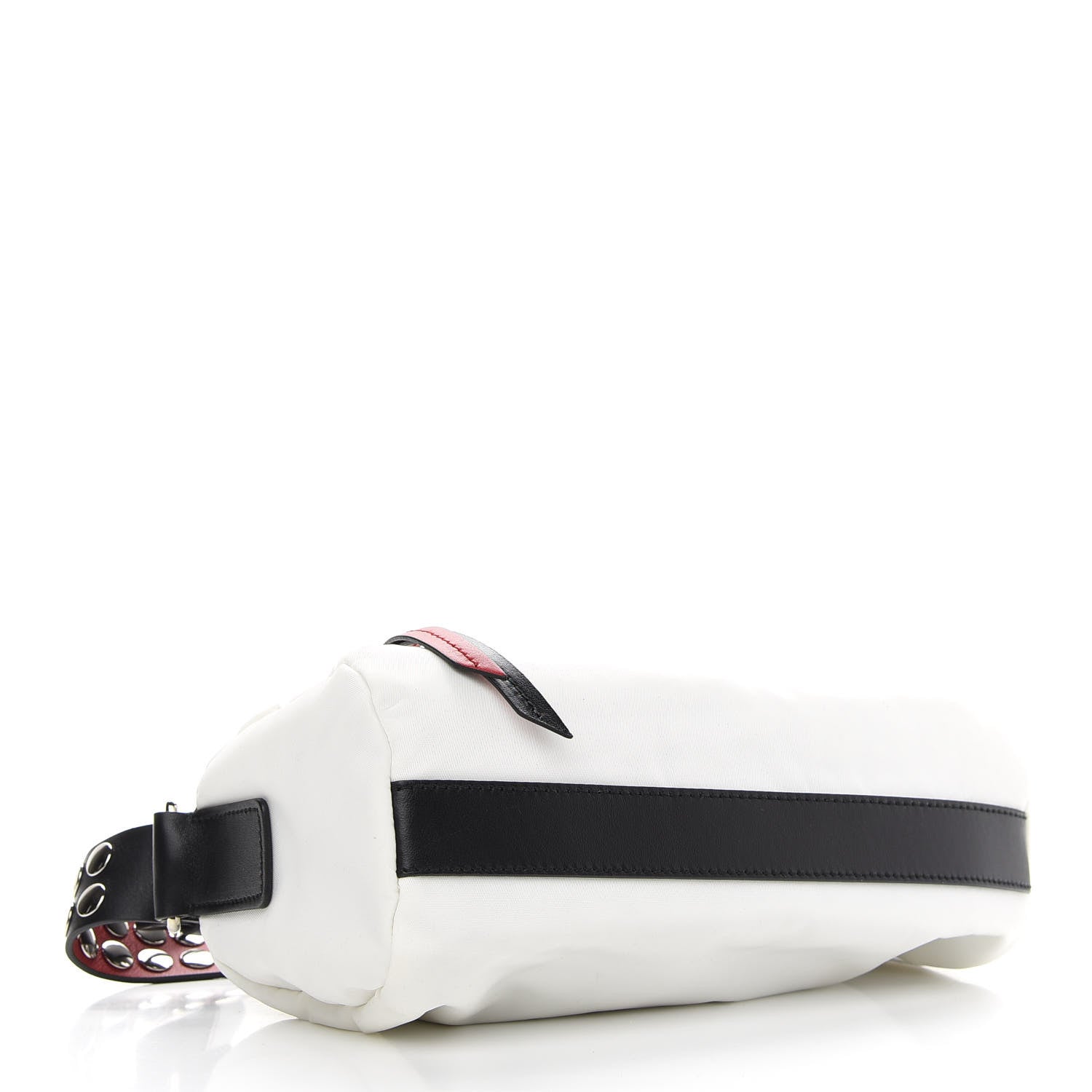Prada Tessuto Nylon Studded New Vela Shoulder Bag White Fuoco 4 of 8