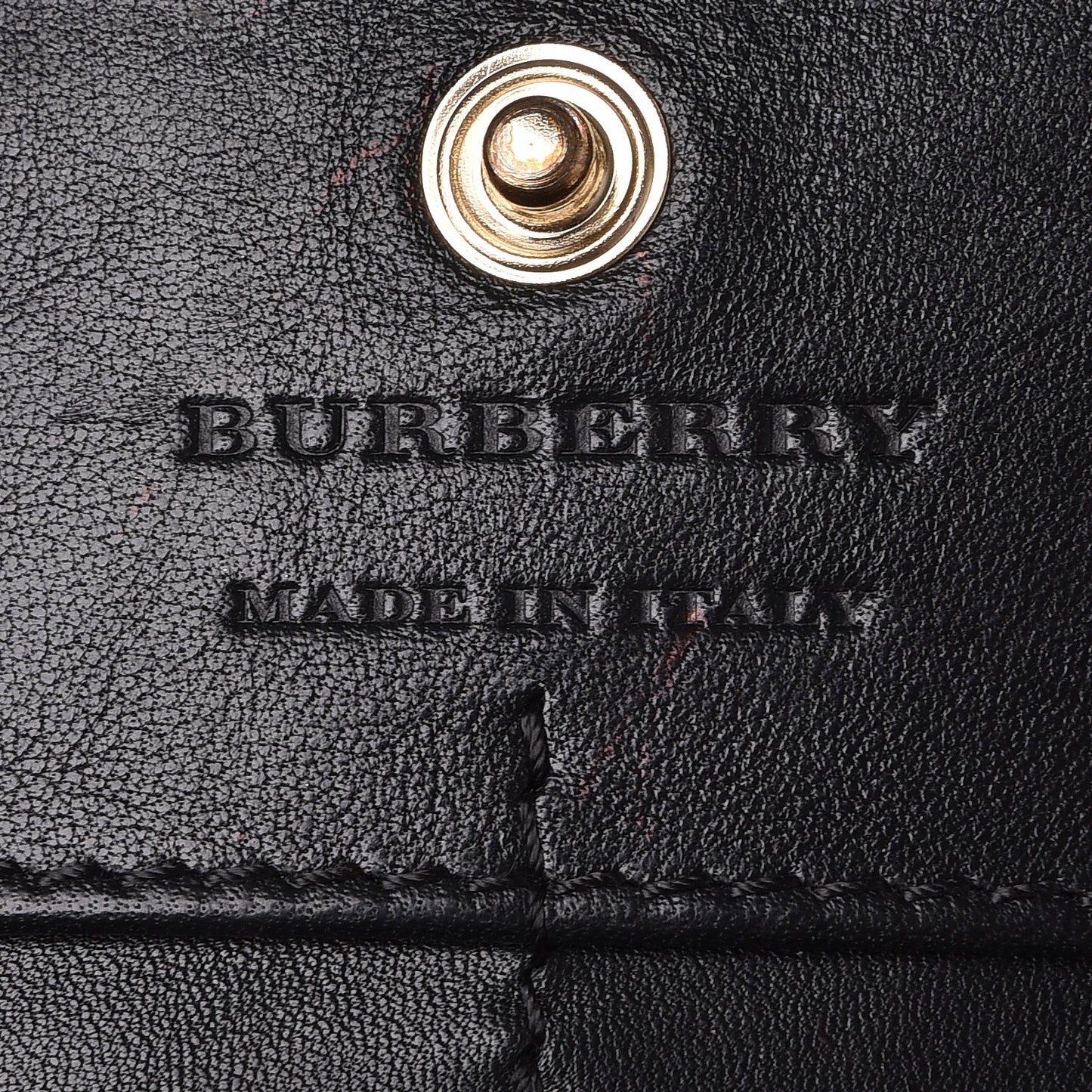 Calfskin House Check Porter Continental Wallet Black