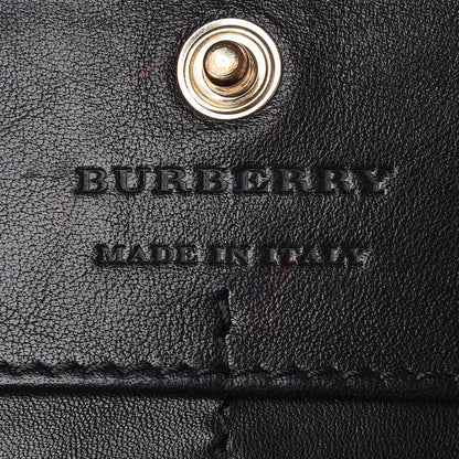 Burberry Calfskin House Check Porter Continental Wallet Black 6 of 7