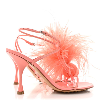 Bottega Veneta Lambskin Feather Dot Sandals 37 Flamingo 4 of 9