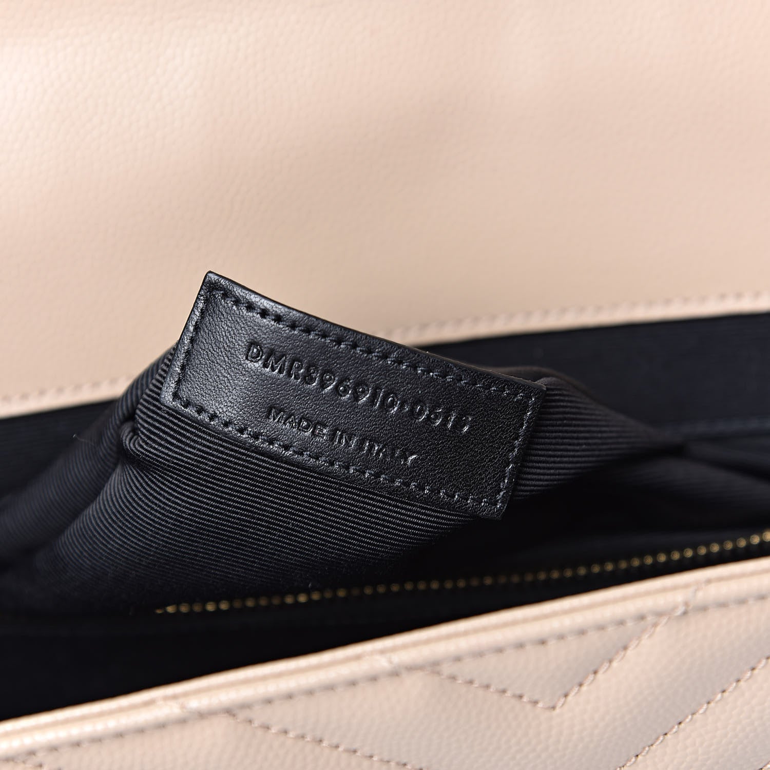 Saint Laurent Grain De Poudre Matelasse Chevron Large Monogram Satchel Dark Beige 7 of 13