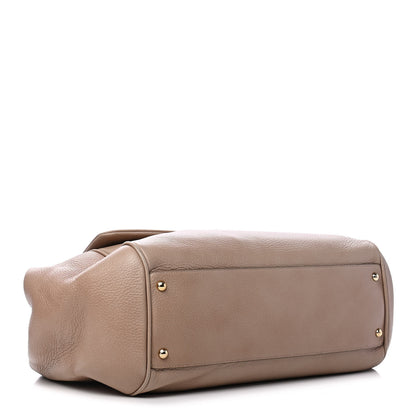 Dolce & Gabbana Grained Deerskin Miss Monica Satchel Nude 3 of 4