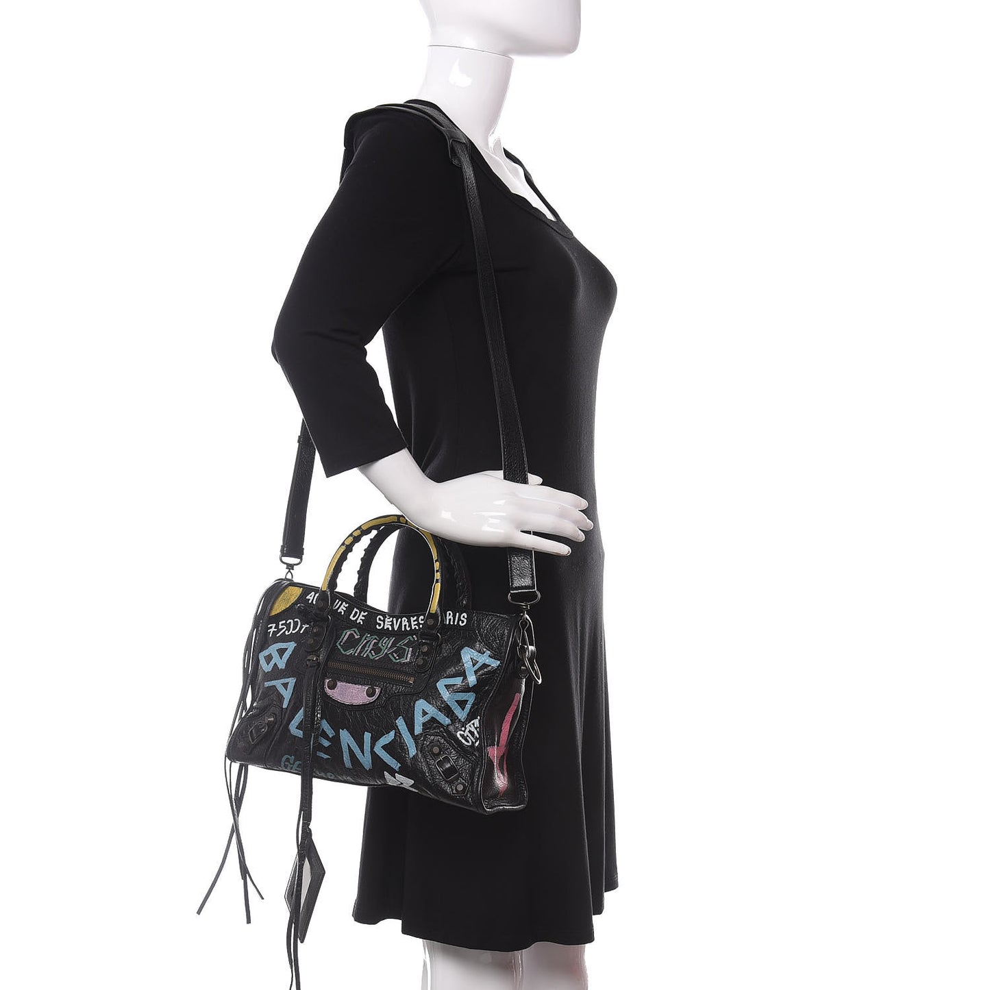 Agneau Graffiti All Over Classic Hardware S City Black Multicolor