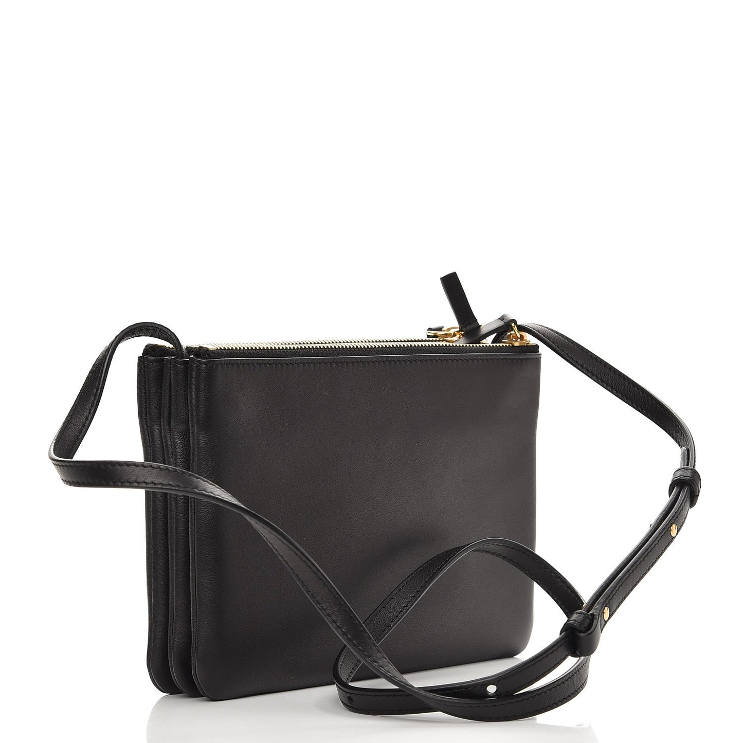 Lambskin Small Trio Crossbody Bag Black